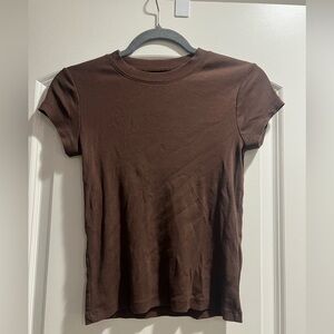 Madewell Chocolate Brown Baby Tee